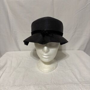 Elegant Black Women's Hat with Ribbon Accent